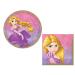 Rapunzel Themed Party Supplies: Bundle Includes Round Dinner Plates and Napkins for 16 People