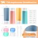 OPRET 12-Piece Silicone Travel Bottles Set | 100ml Leak-Proof Travel Containers for Cosmetics & Liquids - Travel Essentials in Blue Cyan Pink Yellow - Buy Online on GoSupps.com