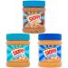 Peanut Spread Bundle Containing Skippy Peanut Butter Super Chunk Crunchy Smooth & Choc Chip Swirl 340g Each (3 Pack)