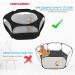 Foldable Transparent Pet Playpen with Top Cover - Portable Anti-Escape Cage for Small Animals - Ideal for Dogs, Cats, Hamsters, Guinea Pigs, and Rabbits - Black - Buy Online on GoSupps.com