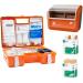 First Aid Suitcase DIN 13157:2021 with Wero Smart Box Wall Bracket & Sticker - Complete Bandage Box for Home & Workplace - Orange - Buy Online on GoSupps.com
