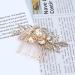 Dervivea Boho Leaf Hair Comb Metal Flower Hair Combs Gold Leaves Side Combs Headpieces Vintage Pearl Hair Comb Bride Wedding Hair Comb Decorative Hair Accessories for Women and Girls Headdress - Buy Online on GoSupps.com