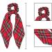 Miaija 3Pieces Chrismas Tartan Scrunchies Red Tartan Scottish Hair Scrunchie Ribbon Bow Hair Ropes Scrunchy Hair Accessories for Women Girls - Buy Online on GoSupps.com