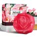 Rose Soap Handmade Soap Bar Natural Soap with Rose Essential Oil Facial Soap Bar Cleanser Suitable for All Skin Types Face & Body Cleansing Hydrating Moisturising Exfoliating Vegan & Residue-Free 1