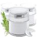 3-pack Airless Pump Jar - 1.7 oz 50 mL Refillable Bottle Empty Cosmetic Cream Jar for Moisturizer Container - New Jars for Travel Containers - Airless Pump Bottles with Push Down Pump Dispenser for Face Makeup Lotion Moisturizer Creams and Skincare Face M