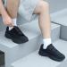 Ortho+Rest Men's Diabetic Walking Shoes for Swollen Feet - Adjustable Closure Size 9 Black - Buy Online on GoSupps.com