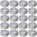 2 Ounce Aluminum Tin Jar 60 ml Refillable Containers Clear Top Screw Lid Round Tin Container Bottle 20 Pcs for Cosmetic ,Lip Balm, Cream