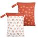Maeau 2 pieces Wetbags for fabric diapers diaper bag baby wetbag organizer bags nasty kindergarten wet bag reusable wetbag washable gym bag waterproof 30x40cm 13 pattern 13 (30*40cm)