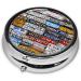Buy License Plate Mini Round Pill Box - 3 Compartment Travel Organizer for Pills - Portable Pill Case for Home & Office - Buy Online on GoSupps.com