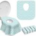 18FTRabbit 25 Packs Disposable Toilet Seat Covers - Full Cover Individually Wrapped Portable Potty Covers for Travel, Adult, The Pregnant, Kids and Toddler Potty Training (Wave)