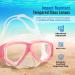 PRODIVE Premium Dry Top Snorkel Set - Impact Resistant Tempered Glass Diving Mask - Anti-Fog Lens - Adjustable Strap - Waterproof Gear Bag - Light Pink Adult - Buy Online on GoSupps.com