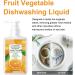 Fruit and Vegetable Wash Dishwashing Liquid Dish Soap Natural Dish Detergent Liquid Kitchen Vegetable Cleaner 1 Bottle - Buy Online on GoSupps.com
