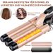 Bestope 5-in-1 Wave Iron Set - Ceramic Curling Rods with Adjustable Temperature Fast Warming Gloves & Clips - Perfect for Large Curls - Elegant Rose Gold - Buy Online on GoSupps.com