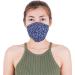LOFBAZ Floral Navy Blue Cloth Face Coverings - Washable Adjustable Reusable with Nose Wire & Filter Pocket | International Shipping - Buy Online on GoSupps.com