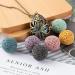 Buy Bivei Aromatherapy Essential Oil Lava Stone Diffuser Necklace - Vintage Bronze Locket with 7 Oval Lava Beads - International Shipping Available - Buy Online on GoSupps.com
