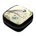 GIAPB Period Bag Sanitary Napkin Storage Bag Pad Holder for Period Makeup Pouch Bird and Flower Color1554