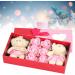 Rose Flower Bath Soap Artificial Soap Flower Soap Rose Flower with Bear Toy in Gift Box 6 Flora Scented Artificial Soap Flower and 2 Cute Bears Women Mom Girls Valentine's Day #1 - Buy Online on GoSupps.com