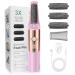 Electric Callus Remover for Feet Professional Pedicure Tools Foot Care Kit Foot Scrubber Electric Feet File Smooth Pedi Wand for Hard Cracked Dry Dead Skin 3 Rollers 3 Speeds Ideal Gift Pearl Pink