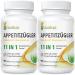 Natural appetite suppressant fiber glucomannan from the konjak root 11 in 1 highly effective formula - 3 tablets - high dose every day - for female adults (90 tablets) (pack of 2) 90 pieces (2 -pack)