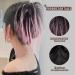 Clip On Ponytail Extensions 12Inch Hair Extensions Ponytail For Women Synthetic Short Hair Bun Ponytail Straight Fashion Claw Clip Open Hair Pieces For Women Girls(Black&Pink) - Buy Online on GoSupps.com