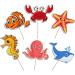 Pack of 24 Ocean Sea Animal Cupcake Toppers Package Fish Starfish Whales Octopuses Crabs Sea horses for Sea Theme Birthday Decorations Baby Shower Under the Sea Theme Party Supplies - Buy Online on GoSupps.com