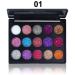 Ursaring 15 Colors Shimmer Glitter Eyeshadow Palette | Matte & Cream Makeup Cosmetics for Stunning Eye Looks - Buy Online on GoSupps.com