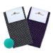 myHomeBody Extra Long Exfoliating Washcloth | Exfoliating Body Scrubber | Exfoliating Towel  Japanese Washcloth | 3D Texture Obsidian and Raisin Dots  Set of 2 with Silicone Facial Brush Obsidian and Raisin Dots  2pcs