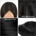 10 Inch Black Human Hair Topper for Thinning Hair | Clip In Real Hair Swiss Base | Dark Brown Wiglet for Women - Buy Online on GoSupps.com