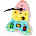Homcent Busy Board for toddlers with switches Montessori toys with buttons baby activity board made of wood motor toy sensors for boys and girls