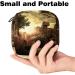 Portable Women's Napkin Storage Bag - Dinosaur Chalk Design | Menstrual Cup & Bandage Organizer for First Periods - Buy Online on GoSupps.com