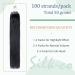 Silk-Co Microring Extensions - 100 Strands 0.5g Real Human Hair 60cm Raven Black Soft & Smooth 7A Quality - Buy Online on GoSupps.com
