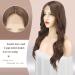 Feshfen Long Wavy Brown Lace Front Wig - 65cm Synthetic Hair for Women | Natural Wavy Middle Parting - Buy Online on GoSupps.com
