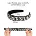 Wecoe Black Rhinestone Headband - Fancy Leaf Shape Diamond Hair Band for Women and Girls - Buy Online on GoSupps.com
