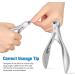 FERYES Stainless Steel Toe Nail Clippers for Thick & Ingrown Nails - Large Handle Olecranon Fingernail Clipper | Silver, 1 Count - Buy Online on GoSupps.com