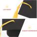 Gatuida Grad Cap Cake Topper Black Graduation Cap Cupcake Toppers Mini Grad Hat Cupcake Picks for Graduation Theme Party Cake Decorations Supplies Yellow - Buy Online on GoSupps.com
