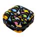 Menstruation pad bag with zipper women's napkin bag tampons collective bags for women and girls (dinosaur pattern)