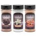 Upouria Coffee Topping Variety Pack - Chocolate, Cinnamon with Brown Sugar, and French Vanilla, 5.5 Ounce Shakeable Topping Jars - (Pack of 3)