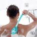 Bath brush back brush for showering skin massage body brush with soft bristles for women men blue