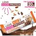 Love Good Fats High Protein Bars Peanut Caramel - Whey Protein and Collagen - 20g Protein includes 6-7g Collagen 2g Net Carbs 1g Sugar - Chocolate Coating - Low Carb Low Sugar Keto 12 Pack - Buy Online on GoSupps.com