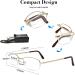 2 Pack Folding Half Frame Metal Reading Glasses - Stylish & Portable | Shop Now - Buy Online on GoSupps.com