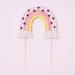 Boho Braided Rainbow & Cloud Cake Topper for Birthdays, Baby Shower, Christenings - Pinks & Polka Dots - Buy Online on GoSupps.com
