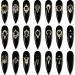 20Pcs Black 3D Nail Charms - Luxury 24K Gold & Black Zircon Art Jewels for DIY Nails - Crystal AB Rhinestones Included - Buy Online on GoSupps.com