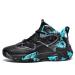 CJSPORX Mens Basketball Shoes Breathable Non Slip Running Fashion Sneakers 11 Black&blue-6