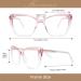 AMOMOMA TR90 Oversized Blue Light Reading Glasses Women | Stylish Square Cat Eye | AM6031 C5 Pink Crystal + C6 Tortoise 2.0x - Buy Online on GoSupps.com