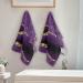 2 Pack Purple Gold Agate Pattern Towels - Perfect for Skincare, Kitchen, and Bath - Buy Online on GoSupps.com