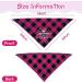 ExceLife Plaid Dog Birthday Bandana Adjustable Plaid Pet Triangle Scarf Bibs for Dog Puppy Birthday Party Supplies Birthday Girl Pink Red - Buy Online on GoSupps.com