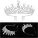 Sibba Rhinestone Crystal Tiara Comb - Bridal Wedding Princess Headwear | Silver Heart Crown for Bridesmaid, Prom, Birthday Party - Buy Online on GoSupps.com