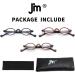Shop JM 3 Pack Klein Oval Reading Glasses for Women - Vintage Spring Frame +2.0 Black Red & Turtle - Buy Online on GoSupps.com