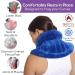 Microwavable Heating Pad for Lower Back, Neck, and Shoulders - Flaxseed Rice Hot Bag (Blue) - Buy Online on GoSupps.com