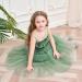 Miipat Baby Girl Tulle Sleeveless Princess Party Dress with Headband | Green | 3-4 Years - Buy Online on GoSupps.com